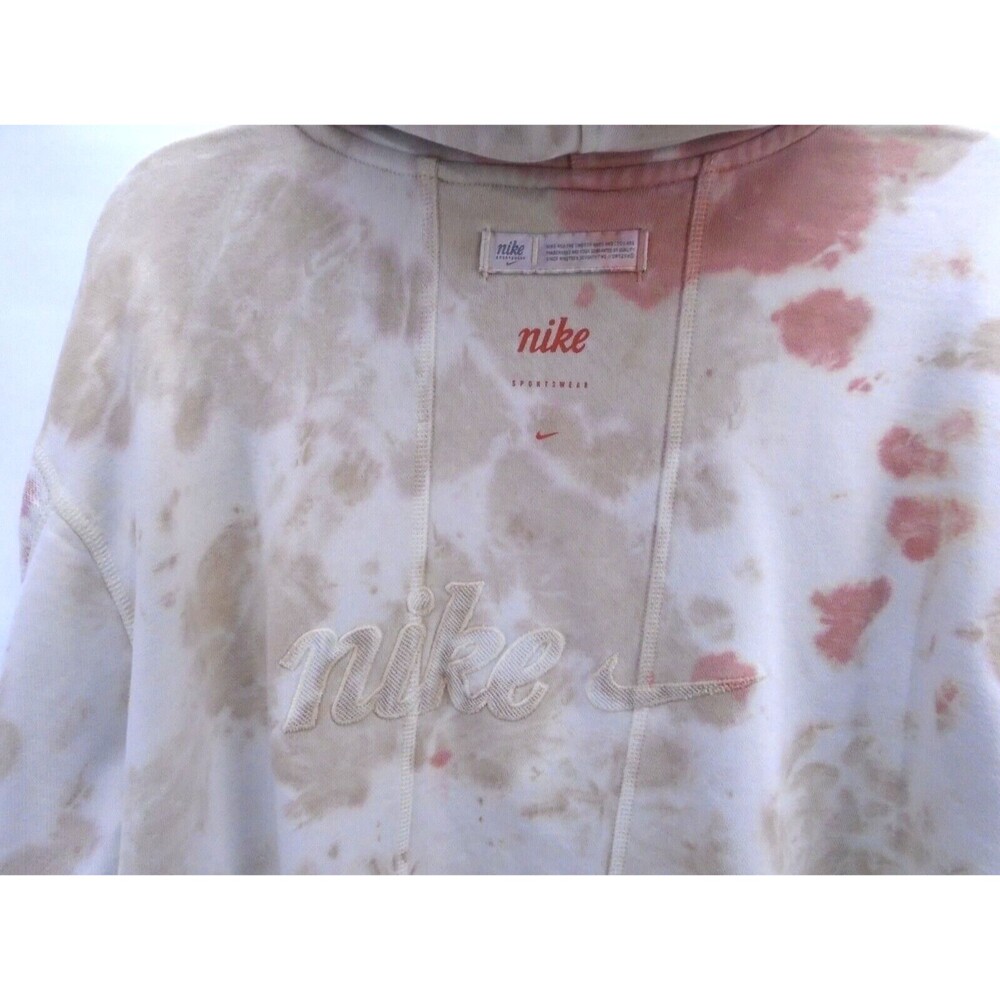 Nike Sportswear Womens Size S Club Tie-Dye French Terry Hoodie Pullover Oversize - Picture 12 of 15